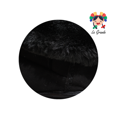 427 AVAS Negro Nobuck Bota con Peluche para Niña