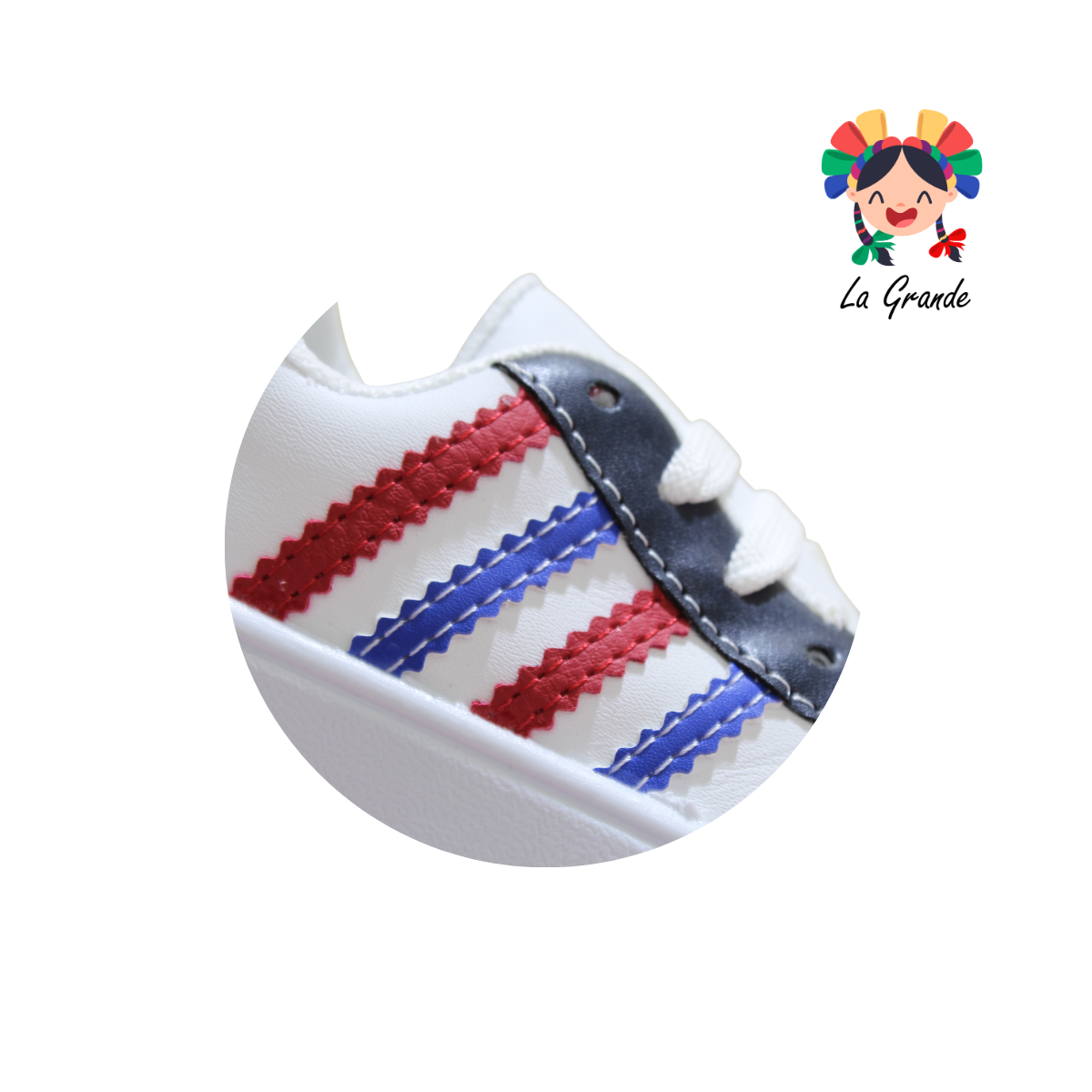 28037 PEKE KIDS Rojo Blanco Sint Tenis Casual para Bebé y Niño