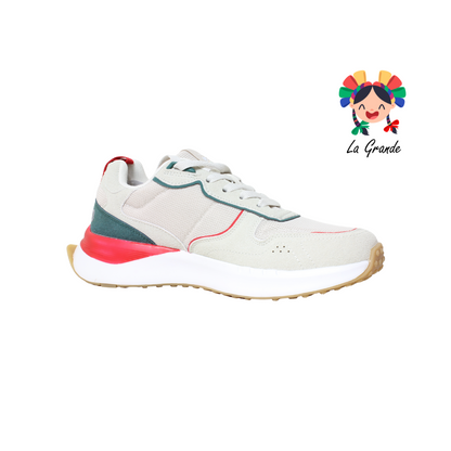 1087293001 CHARLY Bco Vino Vde Tenis Casual para Caballero