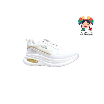 860 SPEIS10 Crema Oro Tenis Deportivo con Válvula para Dama