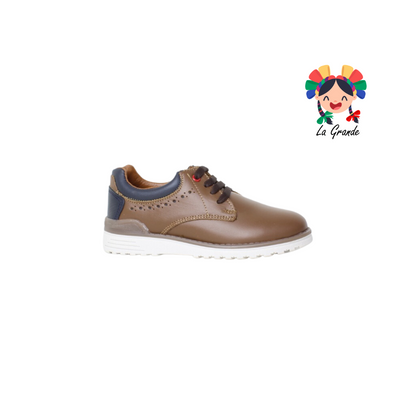 4300 DOGI Camel Piel Zapato Casual para Niño y Joven
