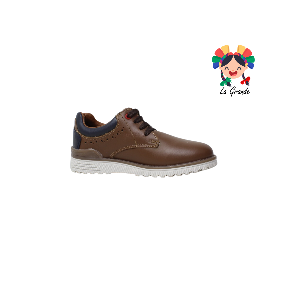4300 DOGI Camel Piel Zapato Casual para Niño y Joven