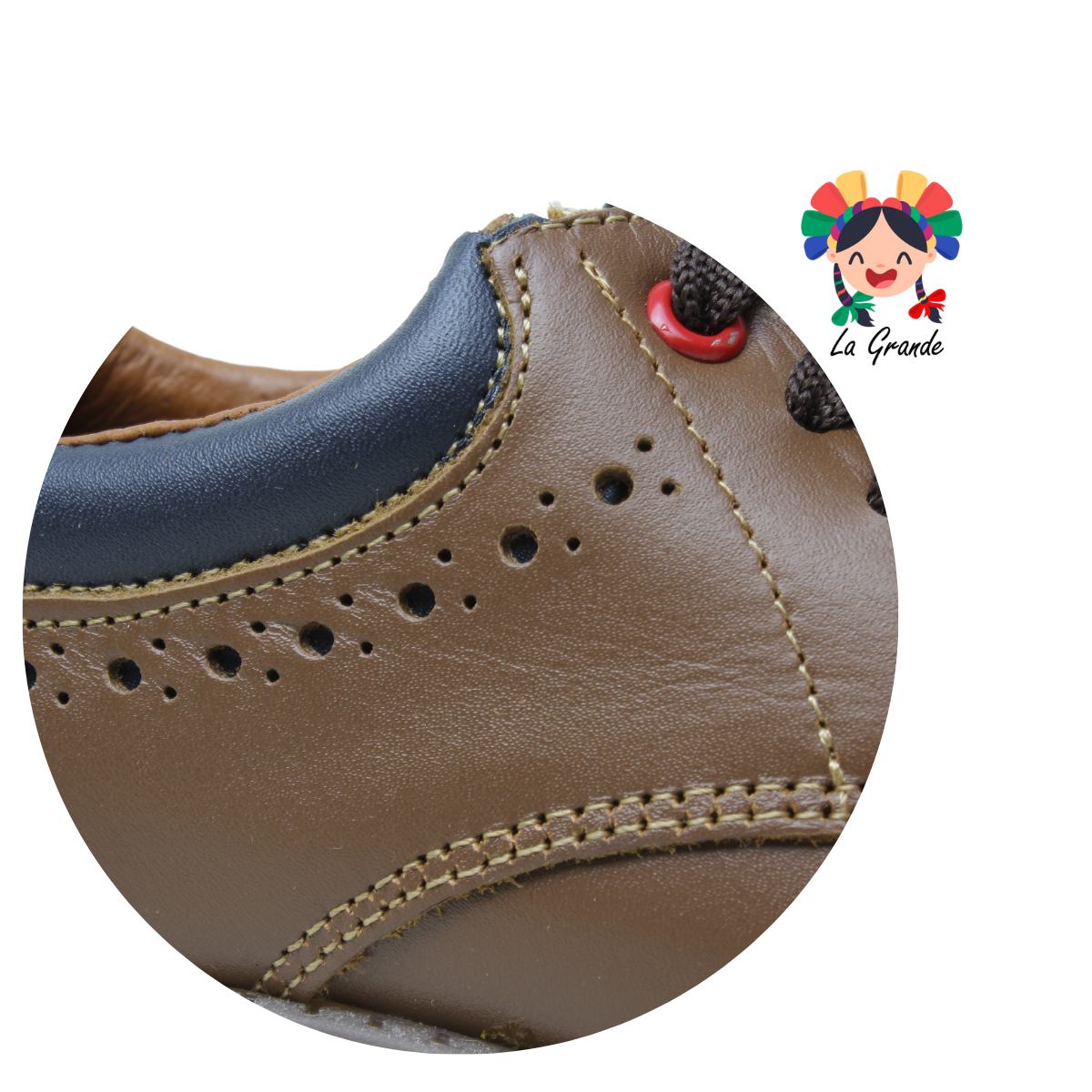 4300 DOGI Camel Piel Zapato Casual para Niño y Joven