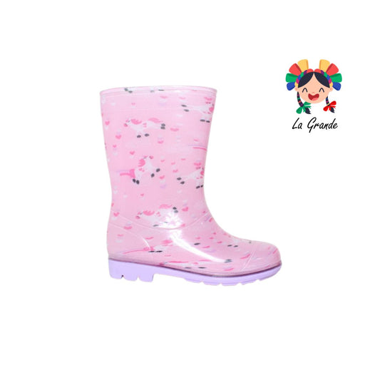 4322 TOP MODA Lila Bota de Hule para Niña