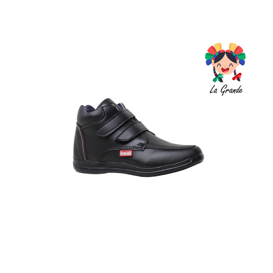 432 ADRIANO GIANETTI Negro Sintético Zapato Escolar para Niño, Joven y Caballero