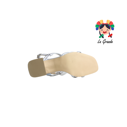 1171- L KAROLINE Silver Cabra Zapatilla Casual para Dama