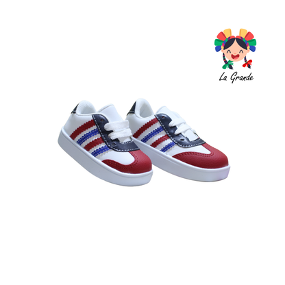 28037 PEKE KIDS Rojo Blanco Sint Tenis Casual para Bebé y Niño