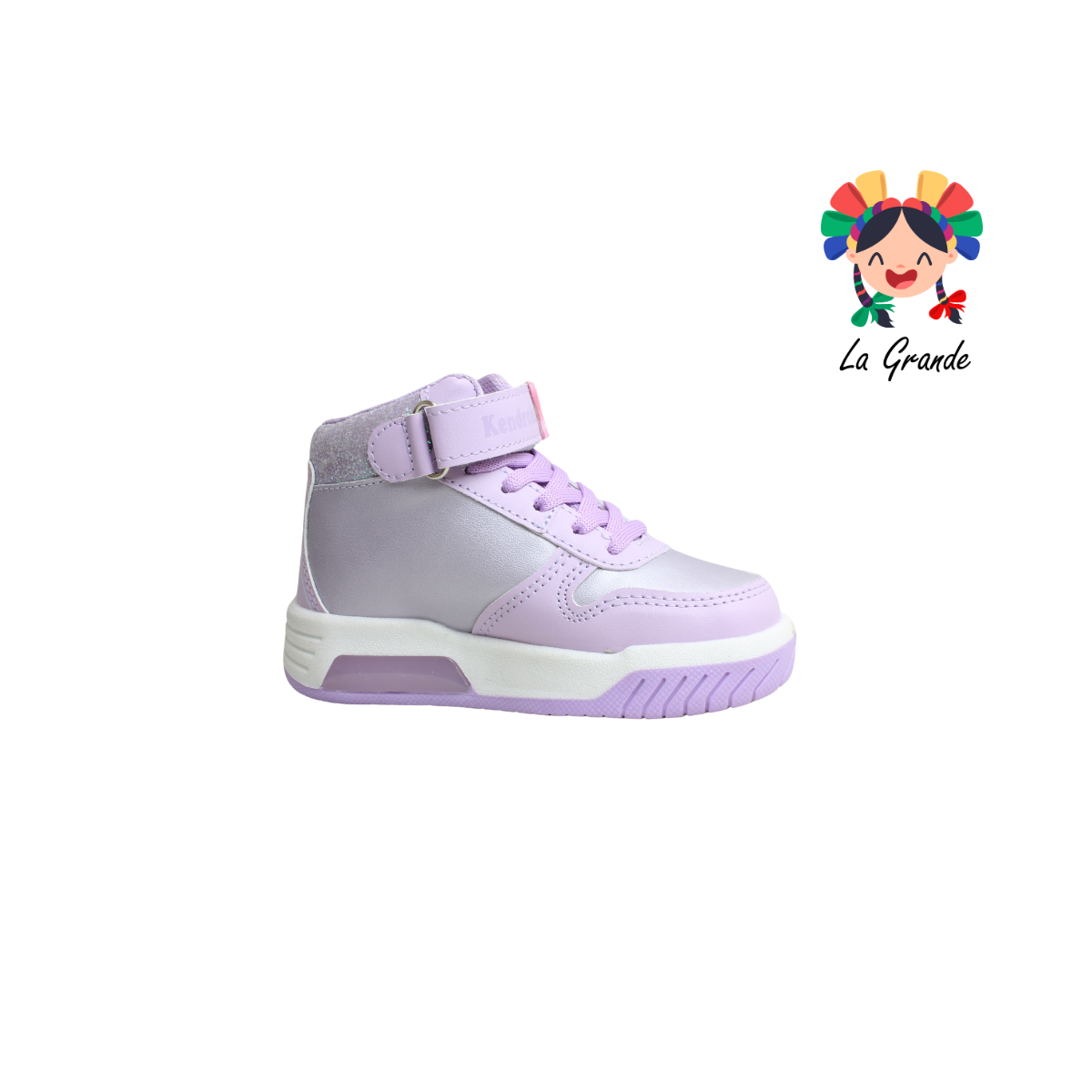 029 KENDROS Blanco Lila Tenis Casual para Niña