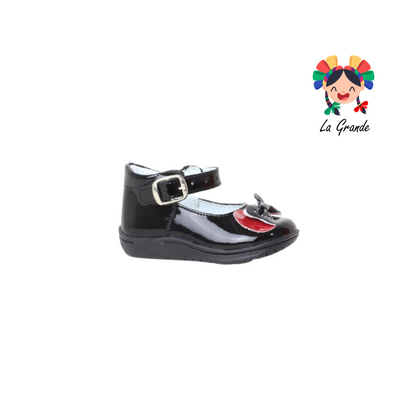 442 WIZZYZ Negro Rojo Charol Zapato Micky Mouse para Niña