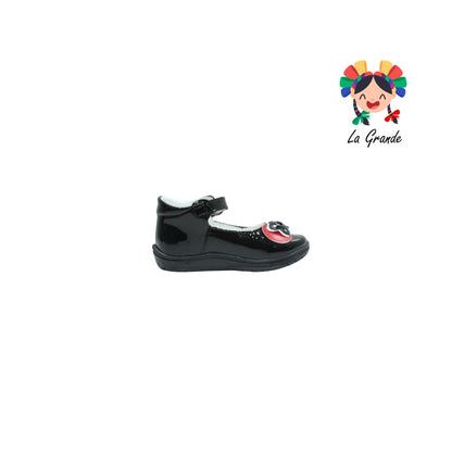 442 WIZZYZ Negro Rojo Charol Zapato Micky Mouse para Niña