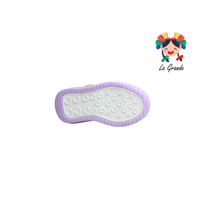 029 KENDROS Blanco Lila Tenis Casual para Niña