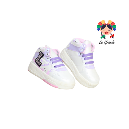 147 LUX-10 Perla Lila Sintético Tenis Casual para Bebé