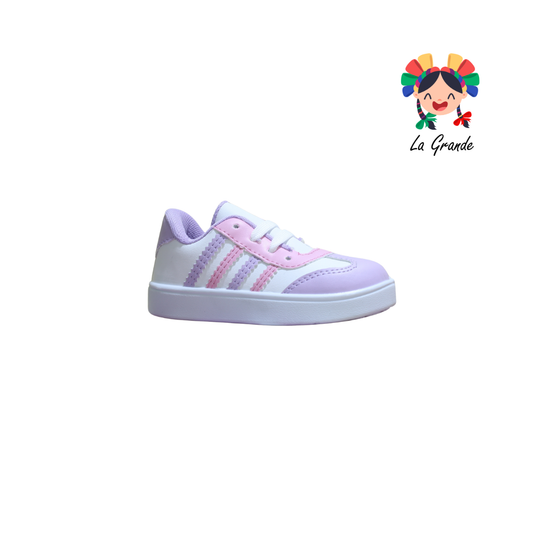 28037 PEKE KIDS Lila Rosa Sint Tenis Casual para Bebé y Niña
