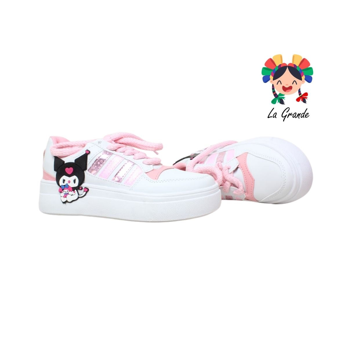 4500 FRIDAYS Bco Rosa Rosa Tenis Casual Urbano para Dama