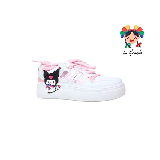 4500 FRIDAYS Bco Rosa Rosa Tenis Casual Urbano para Dama
