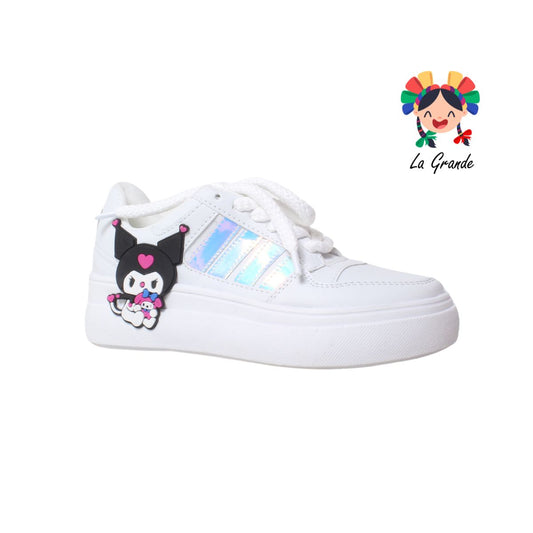 4500 FRIDAYS Blanco Tornasol Tenis Casual Urbano para Niña y Dama