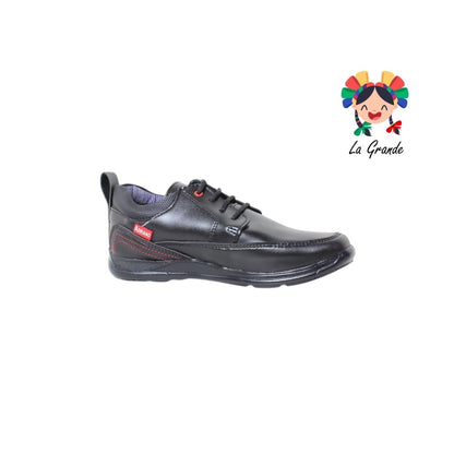 451 ADRIANO GIANETTI Negro Sintético Zapato Escolar para Joven