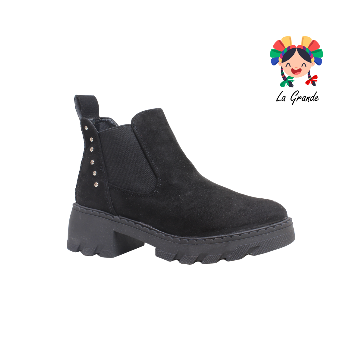708 YUL Negro Nobuck Bota para Dama