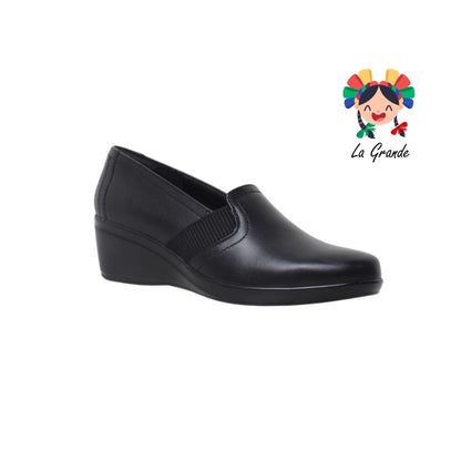 45211 FLEXI Negro Piel Zapato Casual para Dama