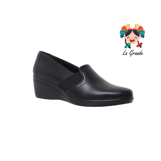 45211 FLEXI Negro Piel Zapato tipo Mocasín para Dama