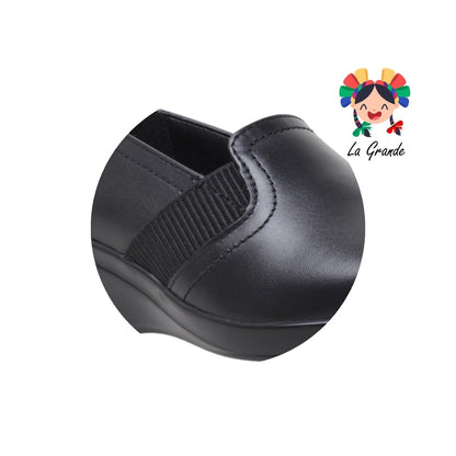 45211 FLEXI Negro Piel Zapato Casual para Dama