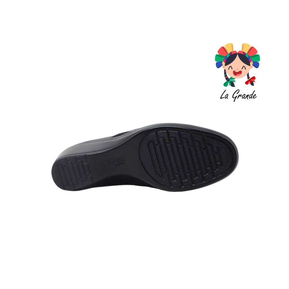 45211 FLEXI Negro Piel Zapato Casual para Dama