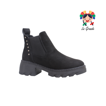 708 YUL Negro Nobuck Bota para Dama