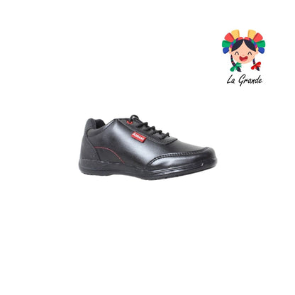 457 ADRIANO GIANETTI Negro Sintético Zapato Escolar para Niño