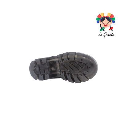 B013 HUNTRI DANIELS Negro Charol Bota Casual con Luces para Niña