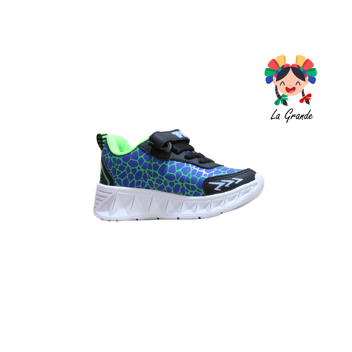 500 Rex ON KIDS Rey Ngo Vde Tenis Casual con Luz Led para Niño