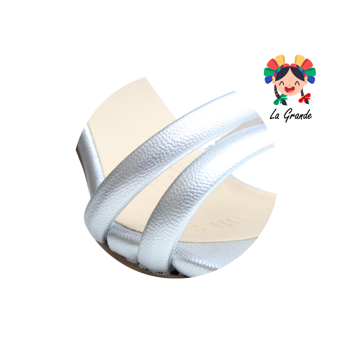 1171- L KAROLINE Silver Cabra Zapatilla Casual para Dama
