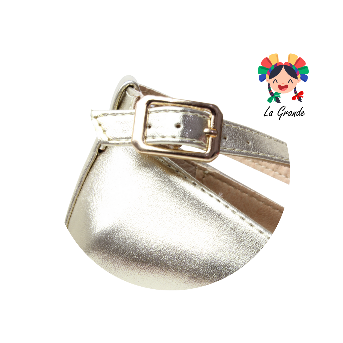 461014 TROPICANA Metálico Oro Napa Balerina para Niña