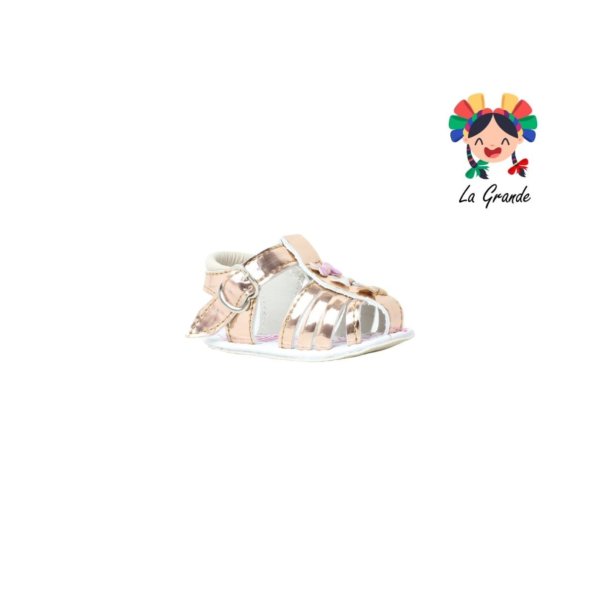 466 KIKES Cobre Charol Huarache para Bebé