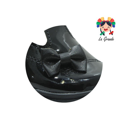 466 WIZZYZ Negro Charol Zapato Escolar para Bebé y Niña