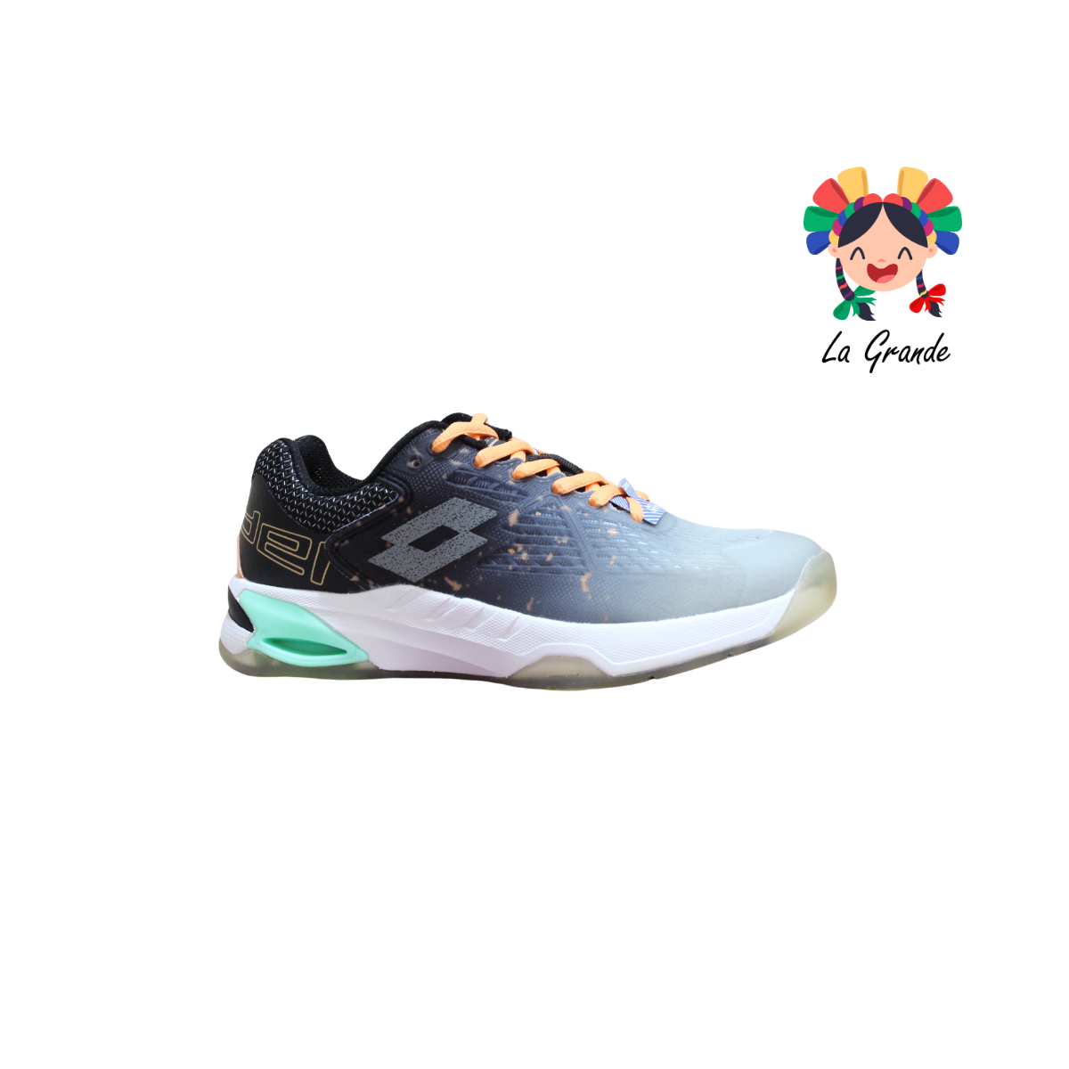 9H549012 LOTTO Gris Verde Tenis Casual para Dama