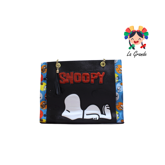 038 SNOPY LUCCIANA Bolsa Ngo Casual Cuadrada con Cadena para Dama