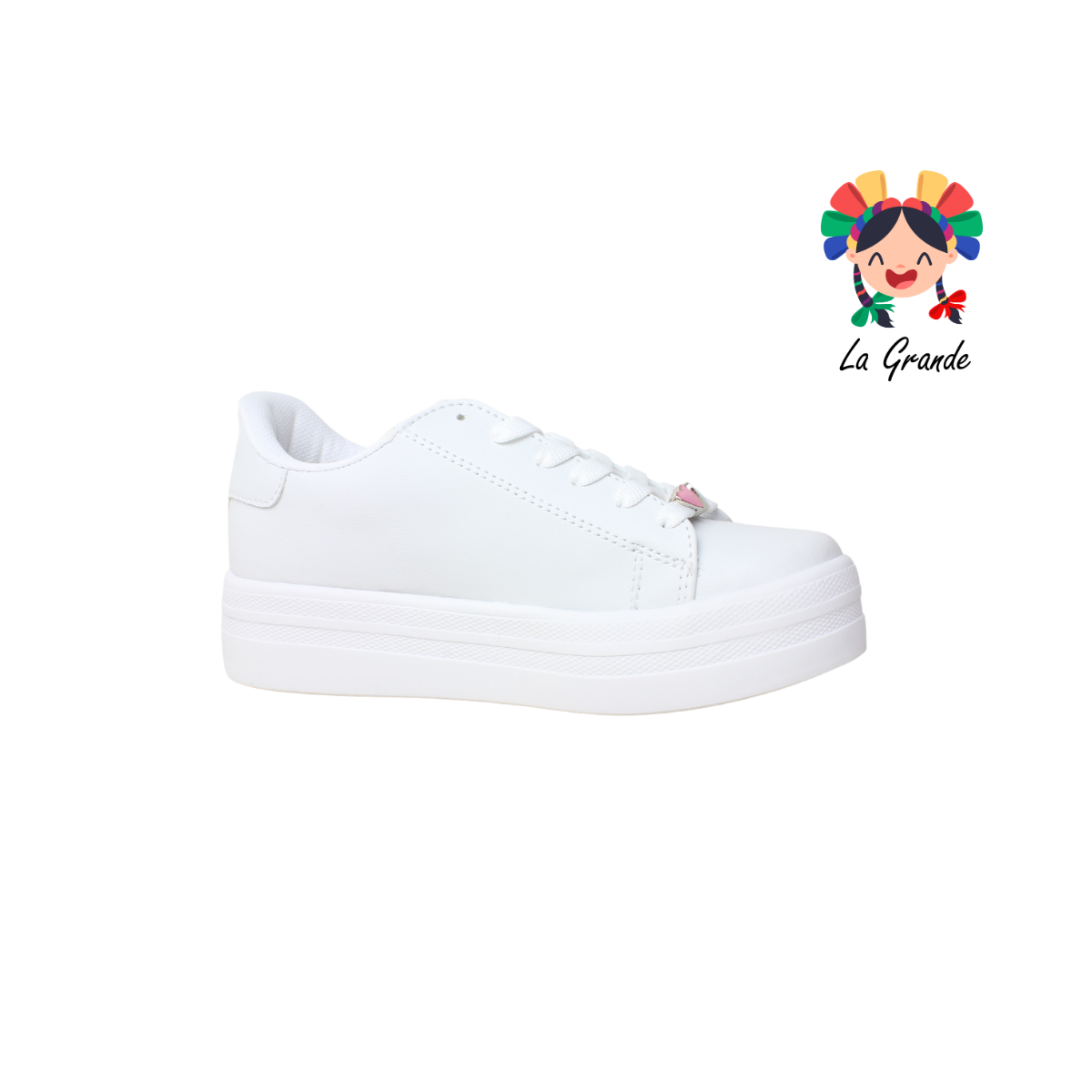 1090 CHAMPS Blanco Tornasol Tenis Casual Detalle Helado para Dama
