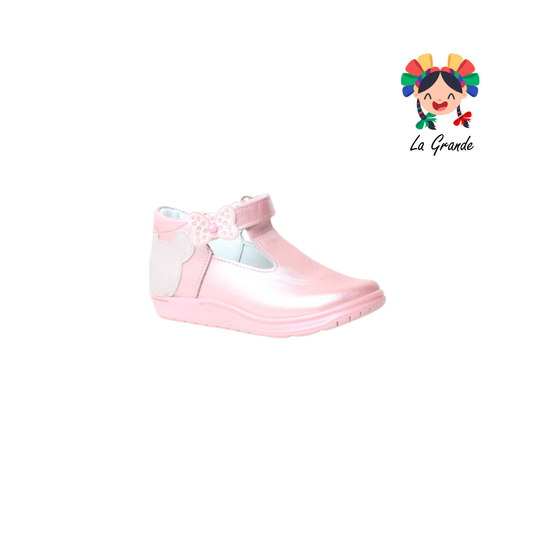 470 WIZZYZ Rosa Nacarado Piel Zapato tipo Bota Casual para Niña