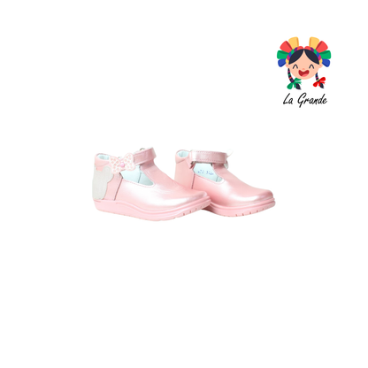 470 WIZZYZ Rosa Nacarado Piel Zapato Casual para Niña