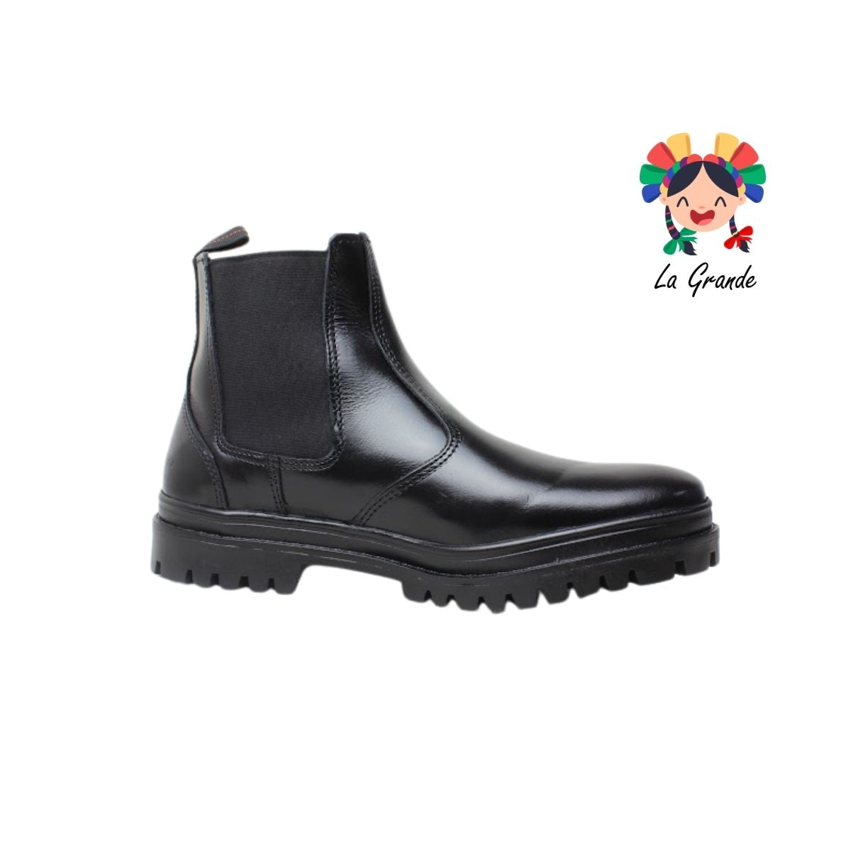 4780 ECCOFLEX Negro Piel Bota para Caballero