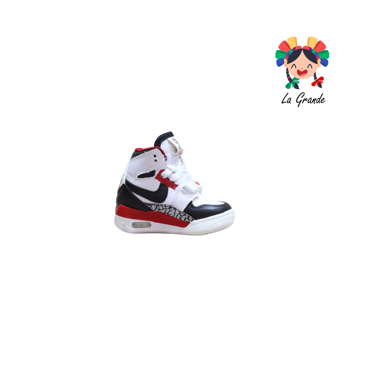 826 GMC Ngo Bco Rojo Tenis Casual para Bebé,Niño y Niña