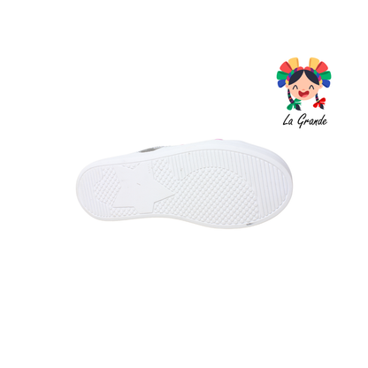 1090 CHAMPS Blanco Tornasol Tenis Casual Detalle Helado para Dama