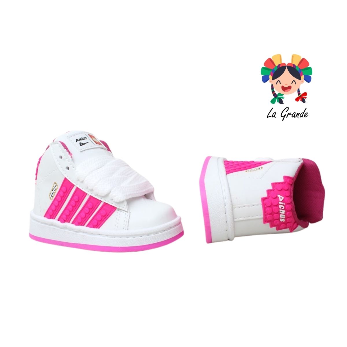 480 PICHUS Blanco Fiusha Sintético Tenis Casual para Niña