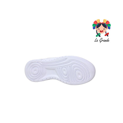480 VANPI Blanco Tenis Escolar con Válvula para Joven, Dama y Caballero