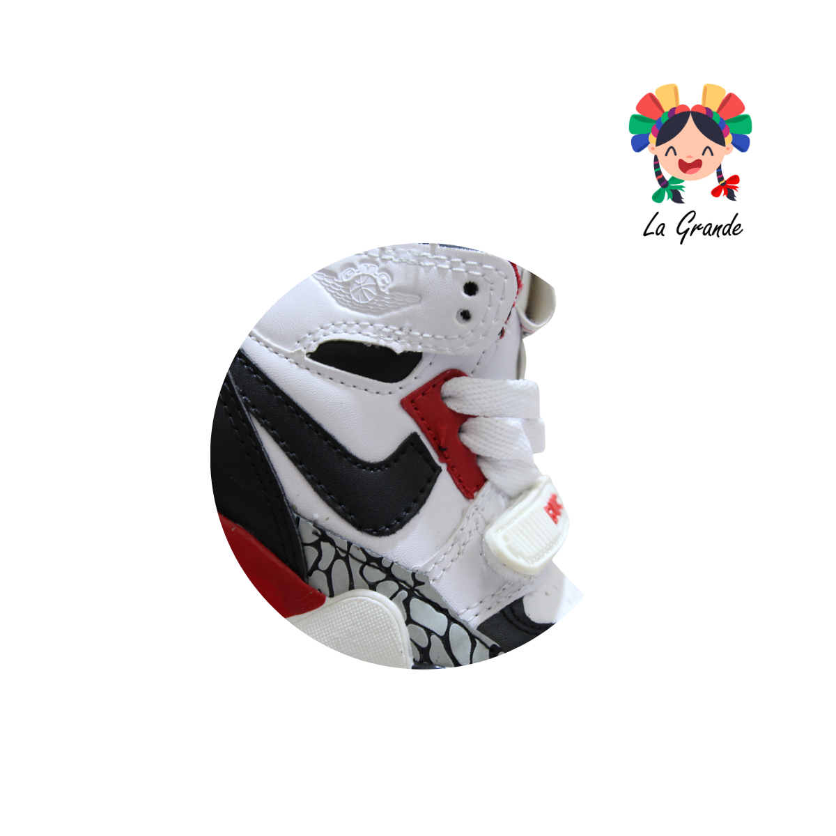 826 GMC Ngo Bco Rojo Tenis Casual para Bebé,Niño y Niña