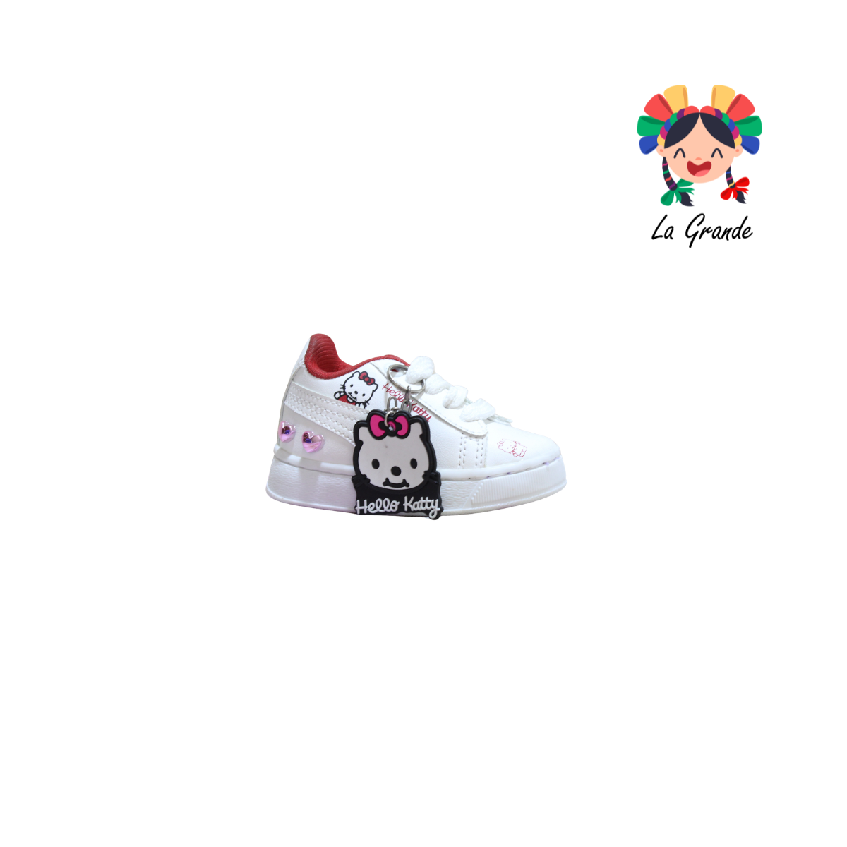 V-050 VANNI CLUB Blanco Rojo  Tenis Casual para Bebé y Niña