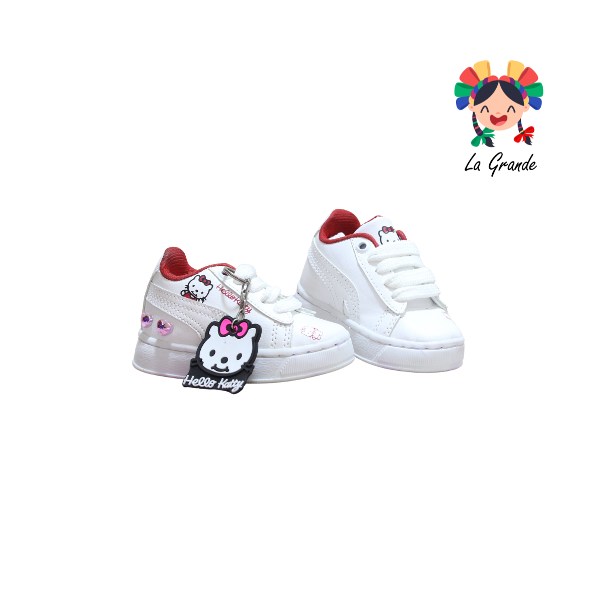 V-050 VANNI CLUB Blanco Rojo  Tenis Casual para Bebé y Niña