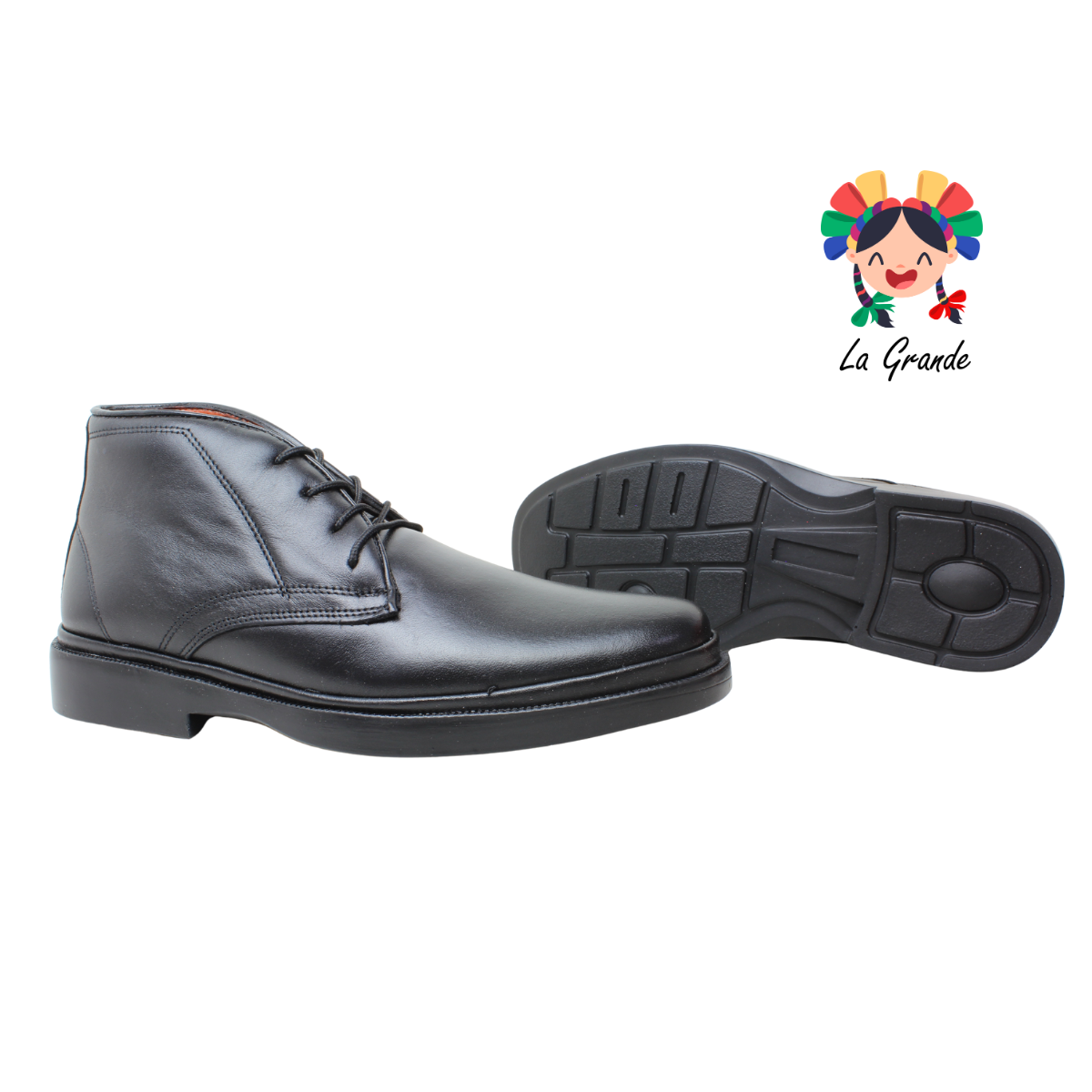 36101 TRIPLES Negro Piel zapato Casual para Caballero