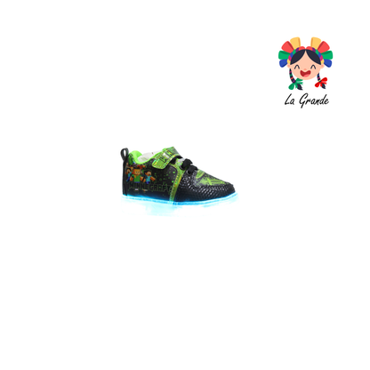 22026 Rojo Arandano Cubos Ngo Vde Neon Tenis Casual Con Luz Led Recargables Para Niño