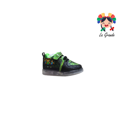 22026 Rojo Arandano Cubos Ngo Vde Neon Tenis Casual Con Luz Led Recargables Para Niño